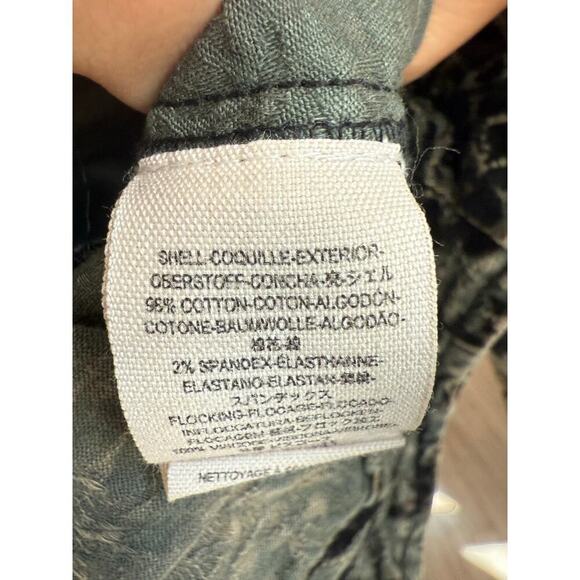 Free People Follow the Flock velvet burnout moto jacket olive and black size 2 - Picture 9 of 12